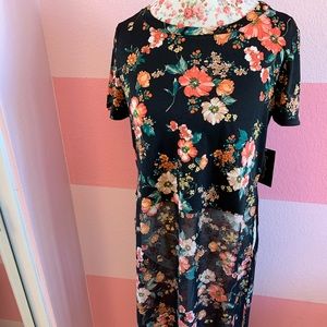 Sweet Rain Floral Longline Shirt